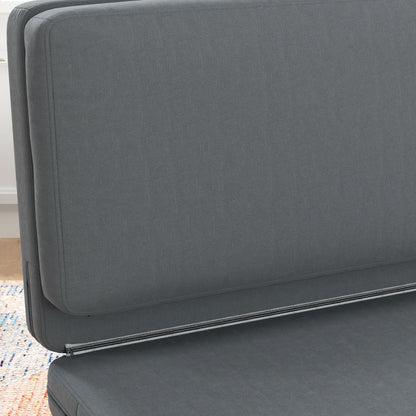 HOMCOM 3-in-1 faltbarer Relaxsessel, Gästematratze, teilbar, 138 cm breit, Dunkelgrau