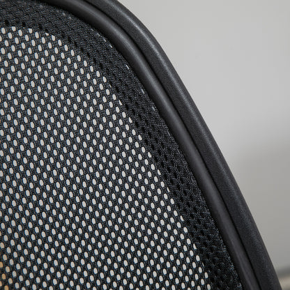 Vinsetto Zeichenstuhl mit Fußstütze 5 Rollen höhenverstellbar Stahl Mesh-Stoff Schwarz