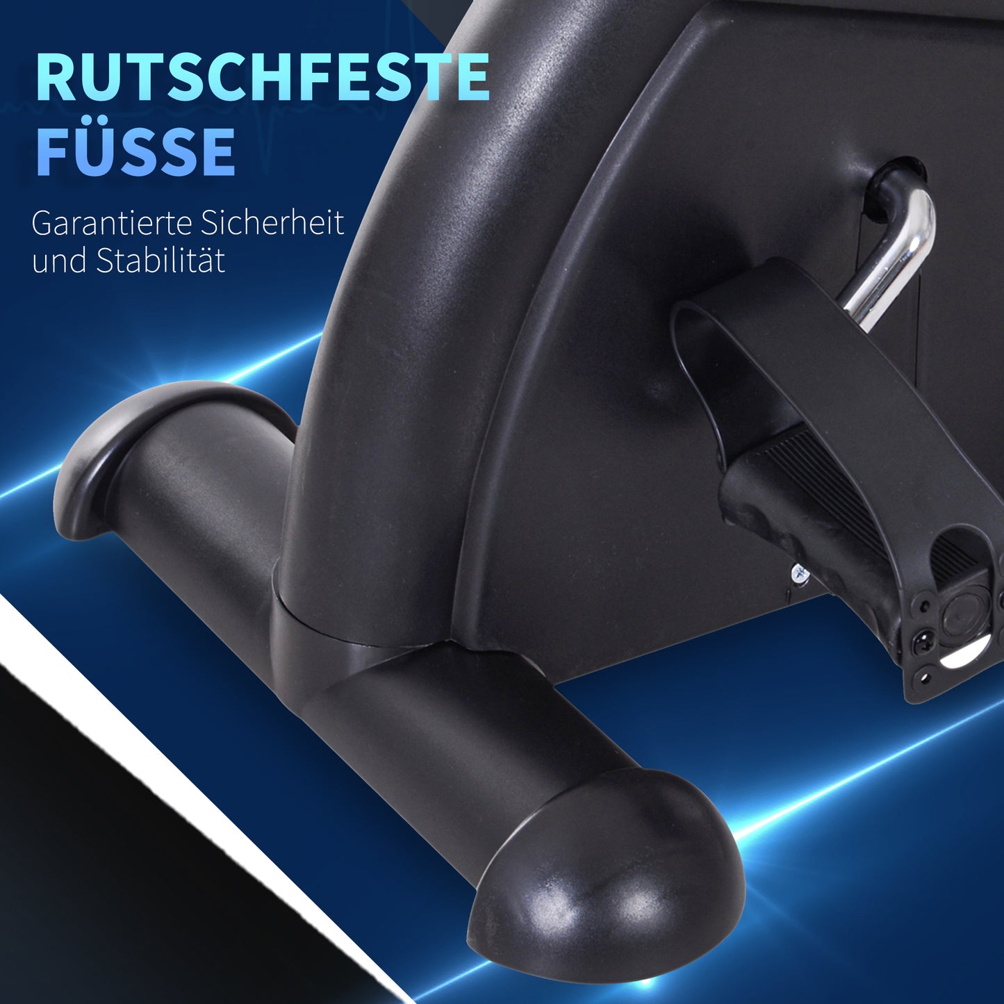 HOMCOM Mini Heimtrainer Arm-und Beintrainer Pedaltrainer für Senioren mit LCD-Display verstellbarer Widerstand Fitnessbike Hometrainer für Zuhause Heim Büro 35 x 40 x 31 cm Schwarz