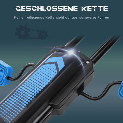 HOMCOM Kinder-Gokart, mit Pedalen, verstellbarem Sitz, In- und Outdoor, ab 5 Jahren, blau+schwarz, 121 x 58 x 61 cm