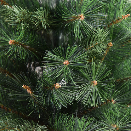 HOMCOM Weihnachtsbaum Ø90 x 180 cm, künstliche Tanne, realistisches Nadelkleid, Grün