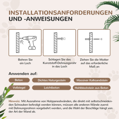 PawHut Katzentreppen-Set, 4-teilig, Kratzmöbel mit Sisal-Stufen, doppelter Plattform, Hellgrau/Cremeweiß