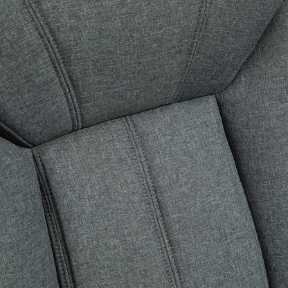 Vinsetto Bürostuhl mit Wippfunktion ergonomischer Stuhl mit gepolsterte Armlehne Kopfstütze höhenverstellbarer Schreibtischstuhl Drehstuhl mit Rückenlehne Nylon Grau 65 x 78 x 110-118 cm