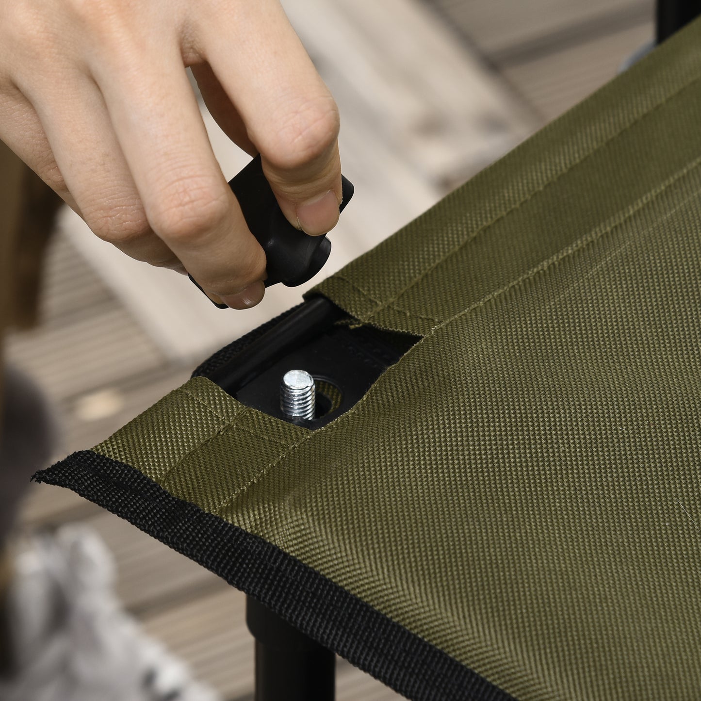 Outsunny Bollerwagen, klappbar, 5 Seitentaschen, verstellbarer Griff, bis 120 kg belastbar, Stahl, 108 x 55 x 93 cm, Grün