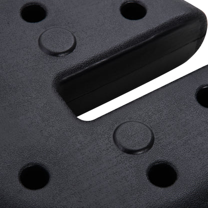 Outsunny Pavillon Standfuß 4 Stk. Gewicht Partyzelt Pavillongewicht befüllbar bis 5 kg Gewichte für Pavillon Beschwerer für Pavillons Ø25 x 6 cm Schwarz