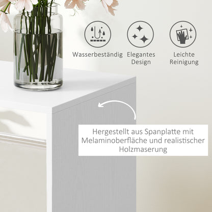 HOMCOM Kleiderschrank Garderobe، 60 سم × 40 سم × 127 سم، 1 Kleiderstange، 2 Regale، Weiß