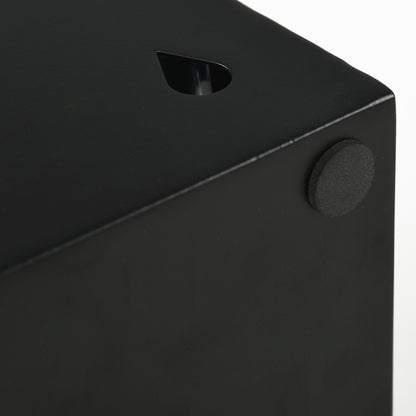 HOMCOM Schirmständer, 4 Haken, Tropfschale, Stahl, Schwarz