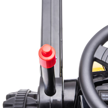 HOMCOM Kinder Elektrobagger Sitzbagger für Kinder Aufsitzbagger Geländewagen traktor elektrisch zum Fahren mit Musik Schaufel Armen 3–5 Jahre PP-Kunststoff Stahl Gelb 132 x 62 x 65 cm