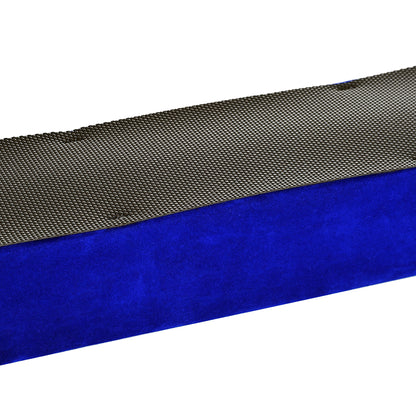 HOMCOM Faltbarer Schwebebalken, rutschfest, Wildlederbezug, robustes Holz, 210 x 10 x 6,5 cm, Blau