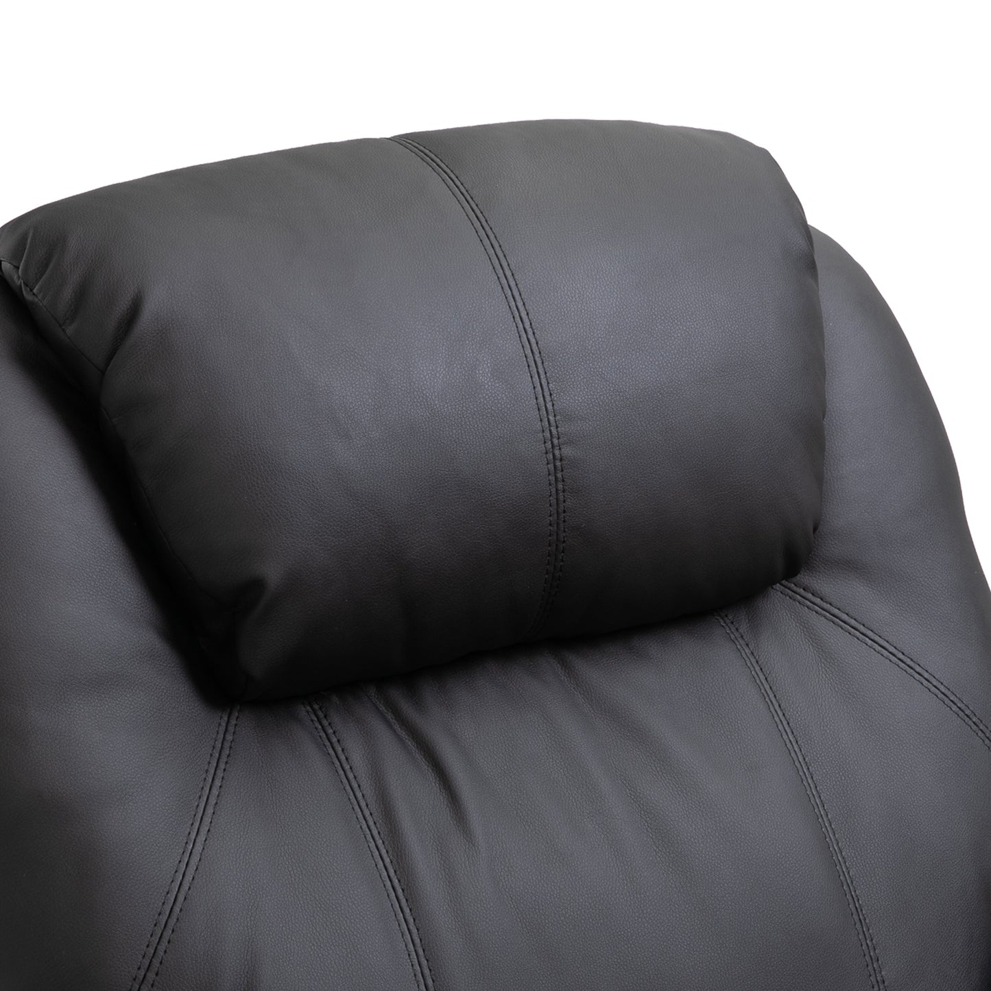 HOMCOM Massagesessel Elektrisk Relaxsessel Fernsehsessel Massagefunktion 5 Massage-Modi Liegefunktion Kunstleder Holz Metall Schaumstoff Schwarz 84 x 92 x 109 cm