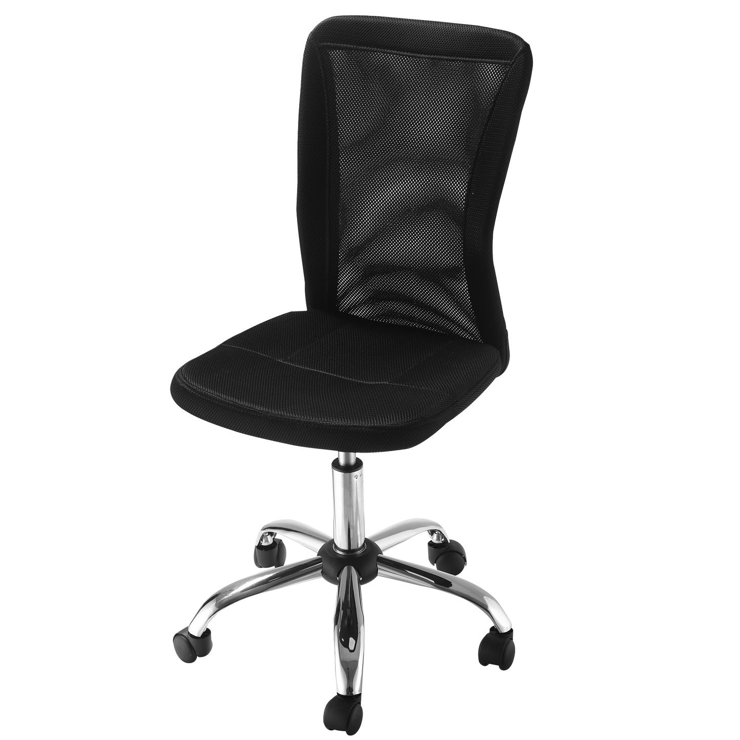 Vinsetto Bürostuhl Schreibtischstuhl, höhenverstellbar, Mesh, 43 cm x 58 cm x 100 cm, Schwarz