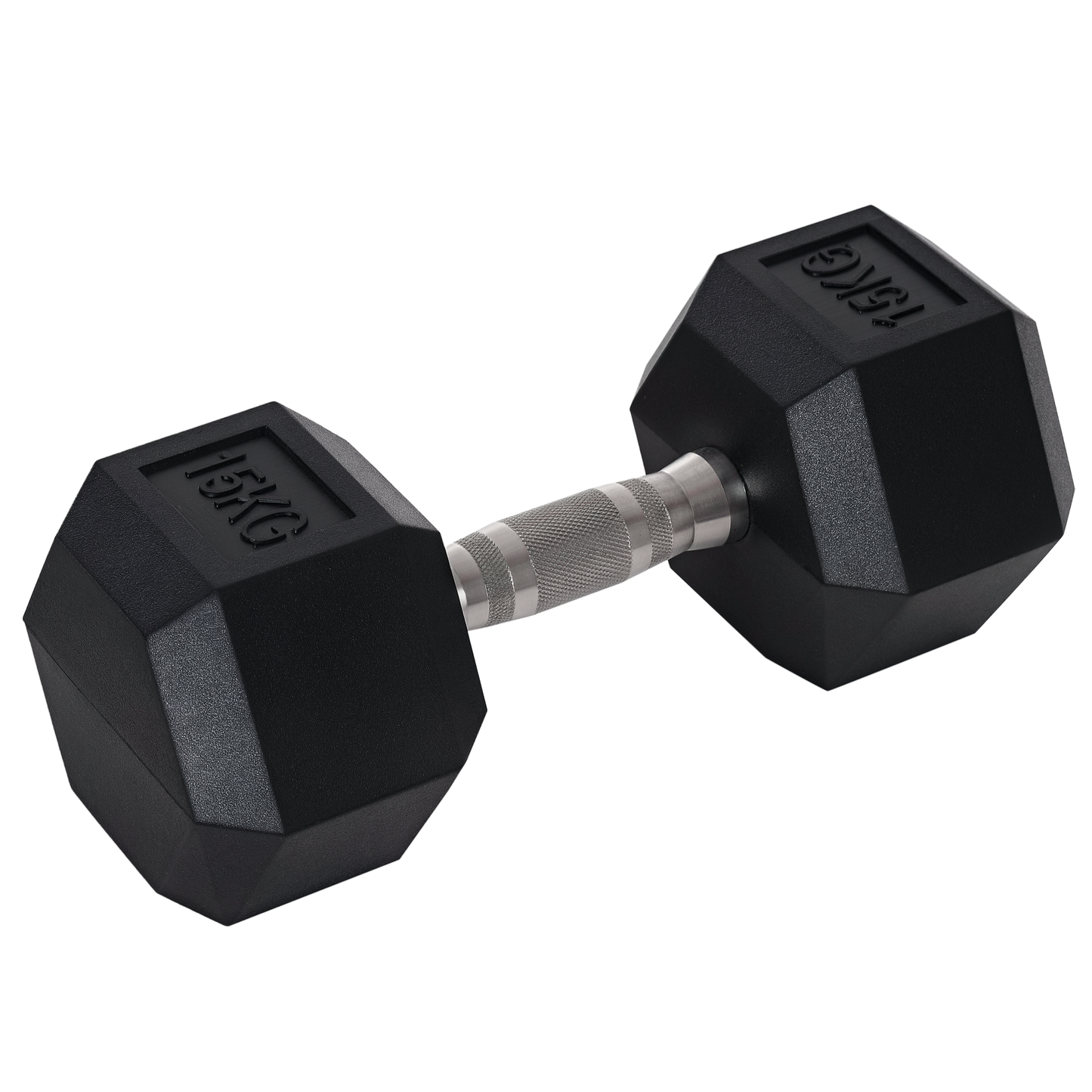 HOMCOM Hanteln mit gerändeltem Griff, Kurzhantel aus Gusseisen, 1 x 15kg, Kurzhanteln für Männer und Frauen, Dumbbell für Zuhause, Fitnessstudio, Krafttraining