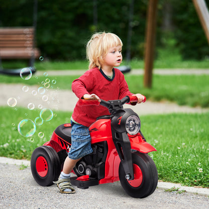 AIYAPLAY Kinder Electric Motorrad, 6V Kindermotorrad mit Musik, Blasen 2,5-3 km/h, for 2-5 Jahre Kinder