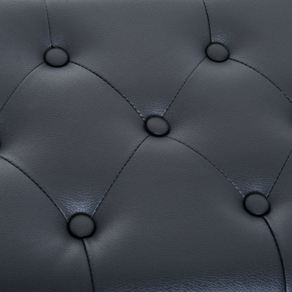 HOMCOM Klavierhocker Höhenverstellbar Klavierbank mit Verstecktem Stauraum, Pianobank mit Kunstleder Kissen Keyboardbank für Piano Keyboard 54,5 x 33 x 48-58 cm Schwarz