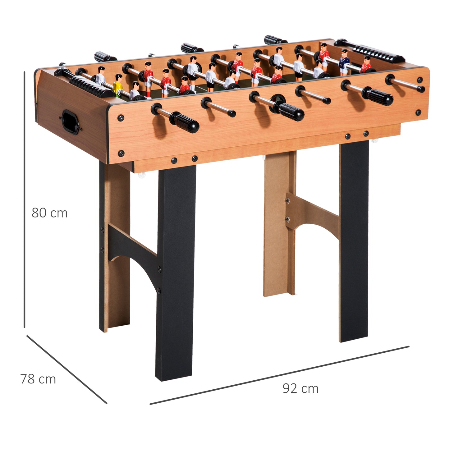 HOMCOM 2-in-1 Tischkicker, Multispieltisch 4 in 1, kompakt, inkl. Spielaccessoires, 92 x 78 x 80 cm