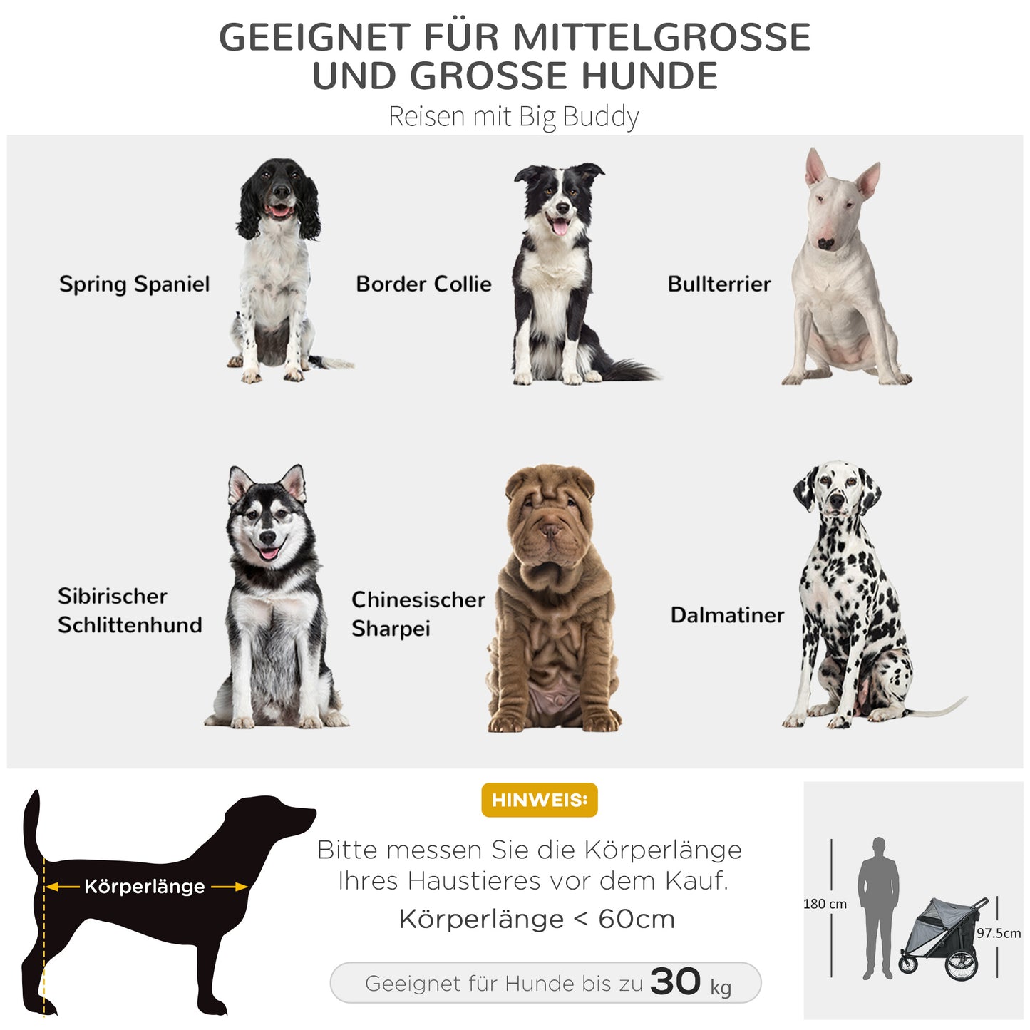 PawHut Hundebuggy, faltbar, aufklappbar, Liegekissen, Stahlrahmen, Grau/Schwarz