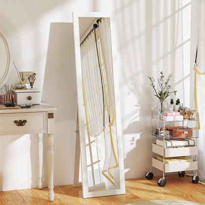 HOMCOM Standspiegel، Ganzkörperspiegel mit Ständer، freistehender Wandspiegel، 37 x 157 سم، فايس