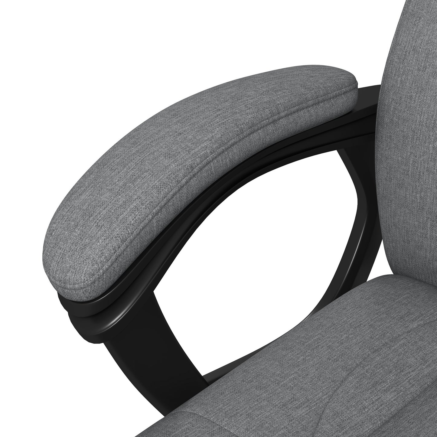 Vinsetto Bürostuhl Schreibtischstuhl Chefsessel, höhenverstellbar, Wippfunktion, 6 cm x 75 cm x 120 cm, Grau