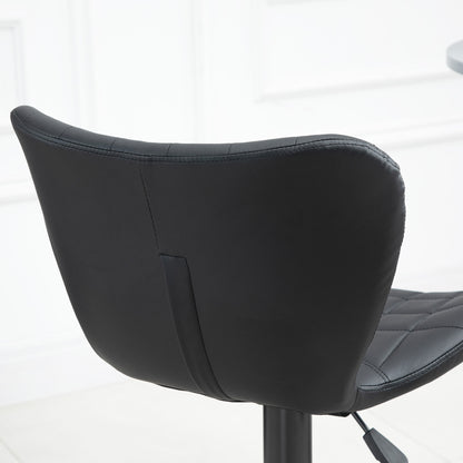 HOMCOM 2-er-Set Barhocker Retrodesign 47 cm x 51,5 cm x 89-109 cm Schwarz