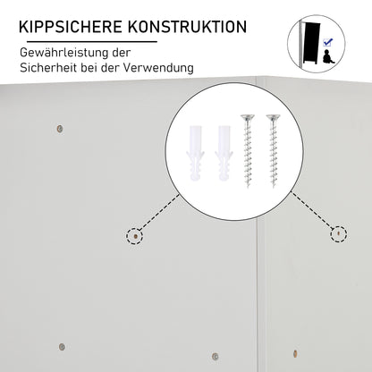 HOMCOM Aufbewahrungsregal für Kinder, 3 Vliesschubladen, MDF, kippsicher, Grau