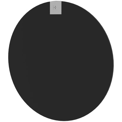 HOMCOM Wandspiegel, modernes Design, Φ61 cm, Schwarz
