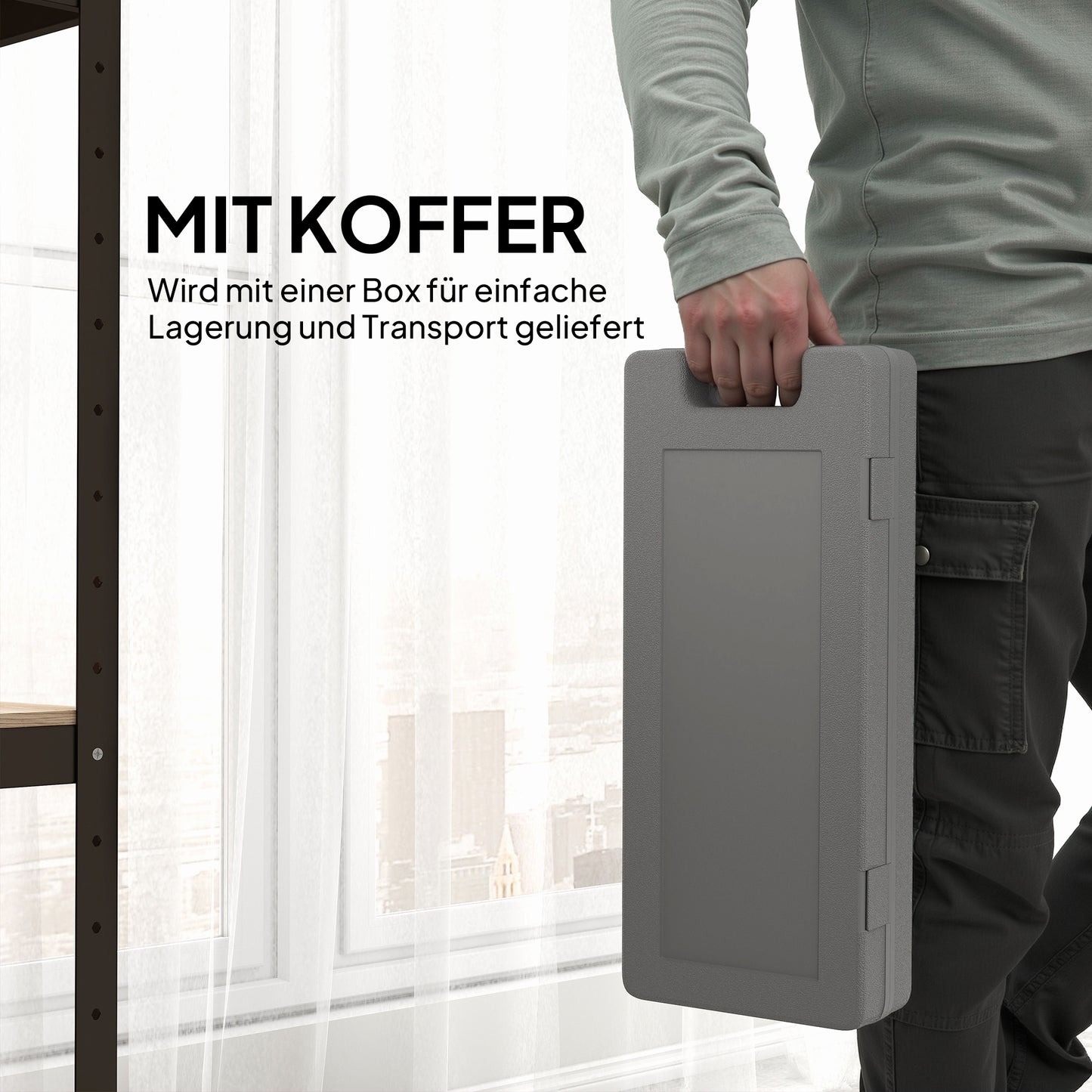 HOMCOM Hantelset 6er Set Hanteln mit Koffer, Gewichten, 0,5kg, 1kg, 1,5kg verstellbar für Zuhause, Fitnessstudio