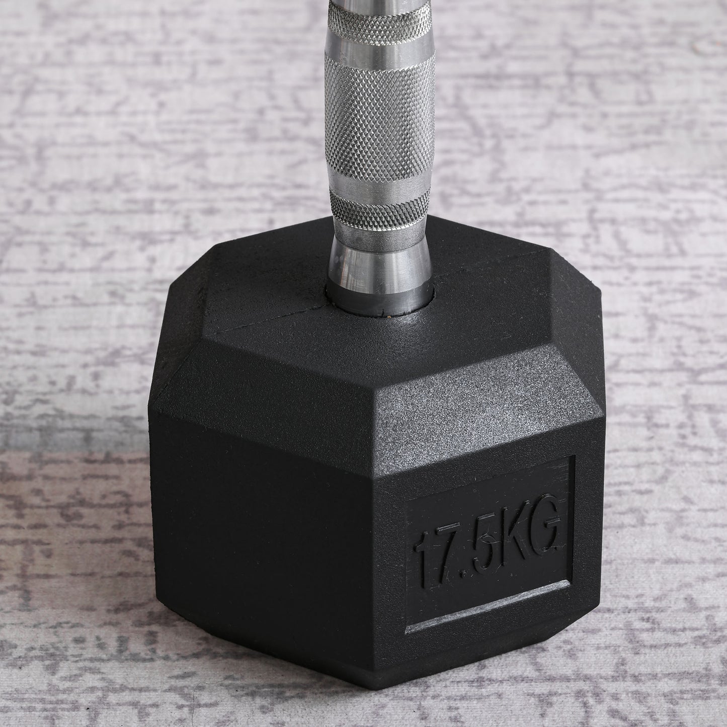HOMCOM Kurzhantel، 17,5 كجم Hantel، Hantel، Gewicht، Anti-Rutsch-Griff، Schwarz + Silber