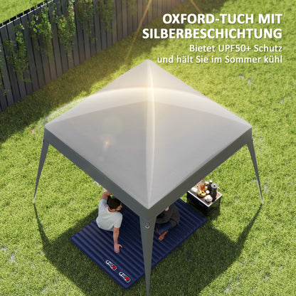 Outsunny Pavillon-Ersatzdach, Ersatzplane für 3 x 3 m Gartenpavillon, Gartenzeltdach-Ersatz, UPF50+, Oxford-Stoff, Hellgrau