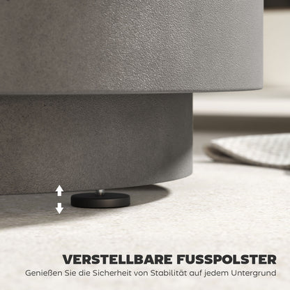 HOMCOM Outdoor-Tisch, Beistelltisch mit Kühler, Eiseimer, Hellgrau