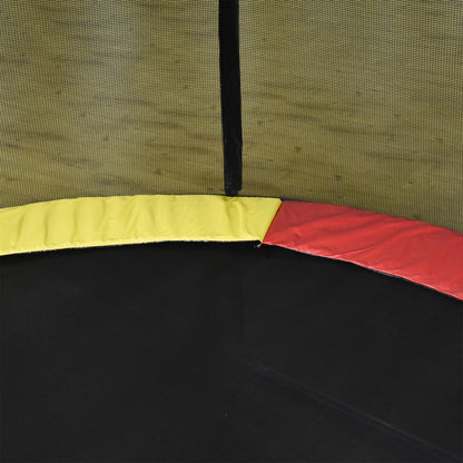 HOMCOM Trampolin Randabdeckung Sicherheitsnetz Wetterplane Leiter Randabdeckung: Ø 244cm Bunt