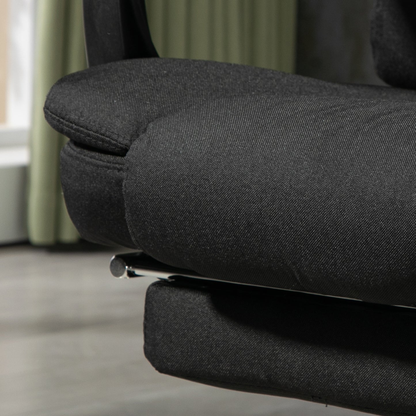Vinsetto Bürostuhl mit Massagefunktion, Ergonomischer Schreibtischstuhl mit Liege- & Wärmefunktion, höhenverstellbar, Schwarz