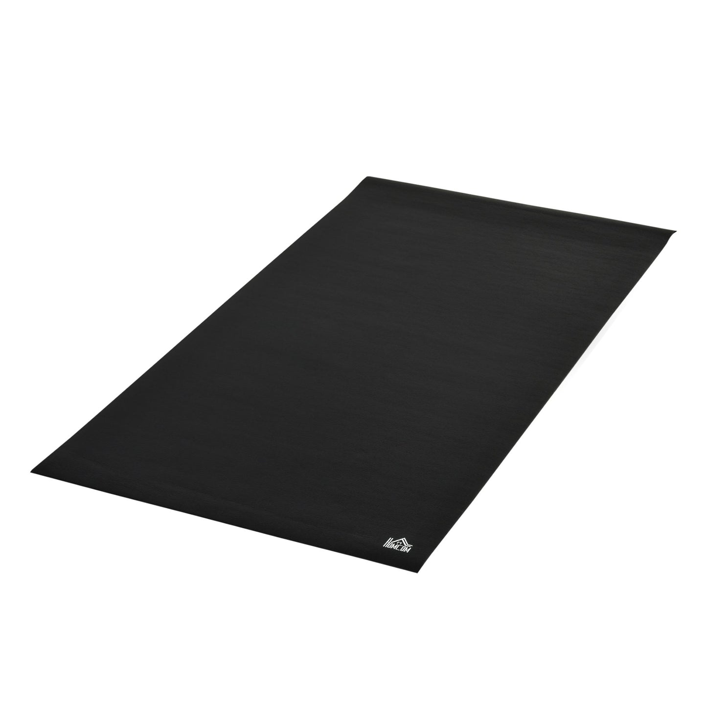 HOMCOM Bodenschutzmatte für Fitnessgeräte rutschfest Fitnessmatte 6 mm Dicke Unterlegmatte Sportmatte Multifunktionsmatte für Yoga Laufband Heimtrainer Yogamatte Bodenmatte 180x90 cm Schwarz