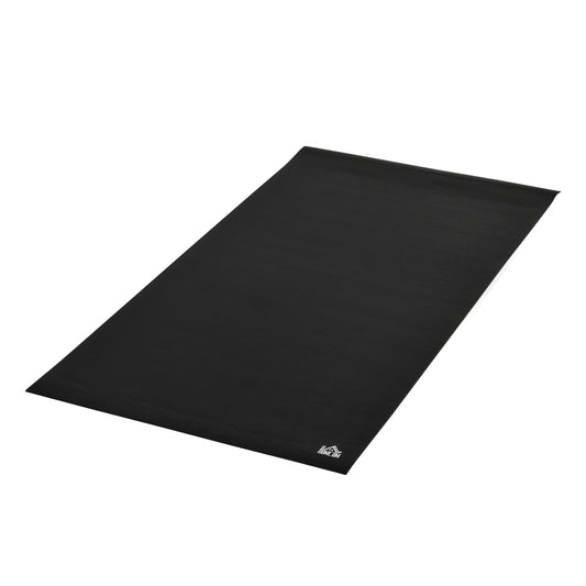 HOMCOM Bodenschutzmatte für Fitnessgeräte rutschfest Fitnessmatte 6 mm Dicke Unterlegmatte Sportmatte Multifunktionsmatte für Yoga Laufband Heimtrainer Yogamatte Bodenmatte 180x90 cm Schwarz