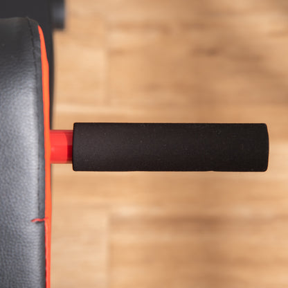 HOMCOM Hantelbank Fitnessbank Schrägbank Multifunktion Bauchtrainer Verstellbar Stahl Schwarz 64 x 146 x 73,5-85 cm