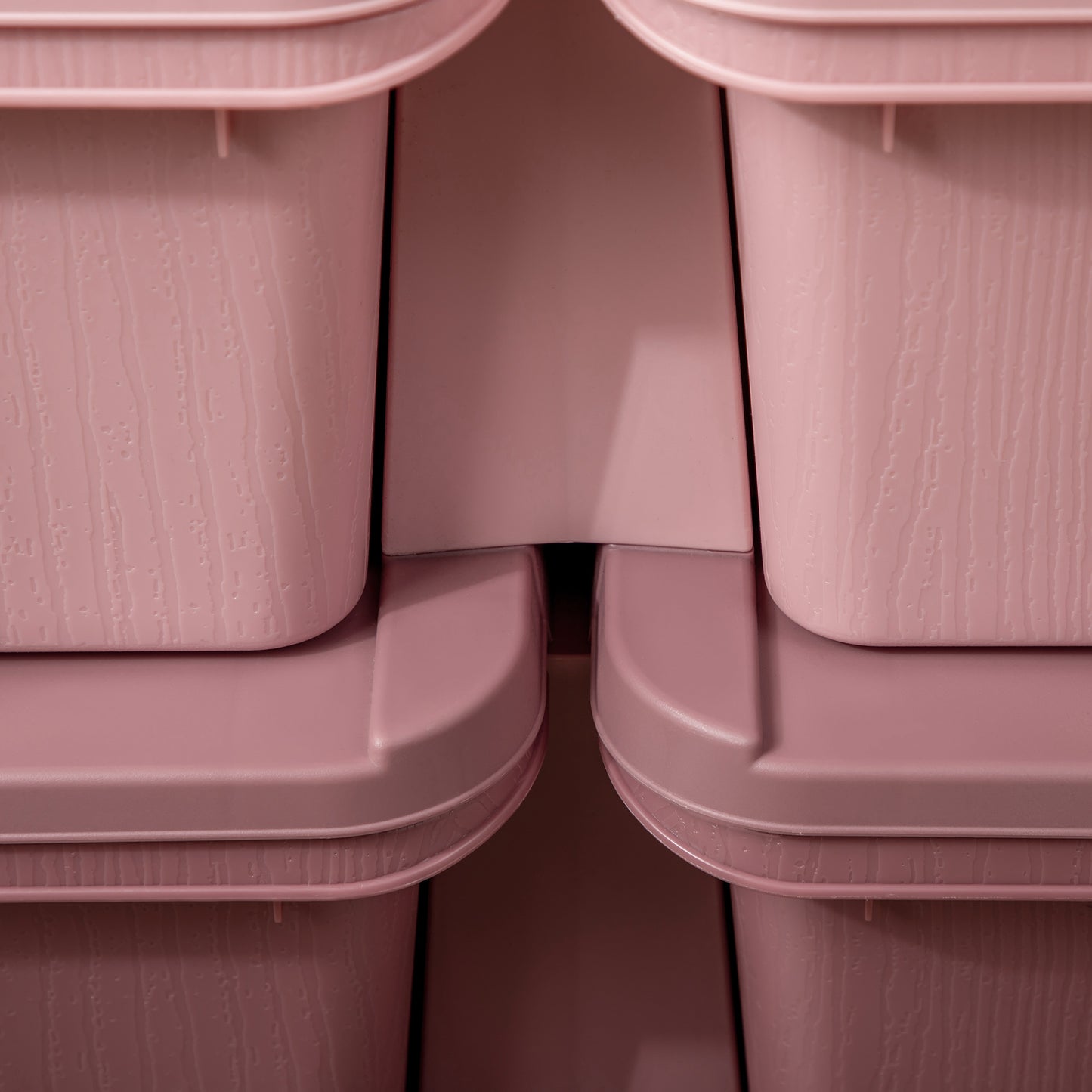HOMCOM Aufbewahrungsbox für Kinder, Kinder-Aufbewahrungsbox, 3 Schubladen, Rosa