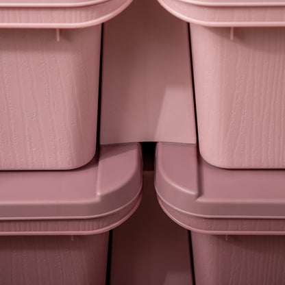 HOMCOM Aufbewahrungsbox für Kinder, Kinder-Aufbewahrungsbox, 3 Schubladen, Rosa