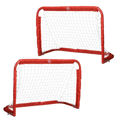 مجموعة HOMCOM Fußballtor، 2 klappbare Minitore، Metallrahmen،inkl. Werkzeug، 90 × 36 × 60 سم، متعفن