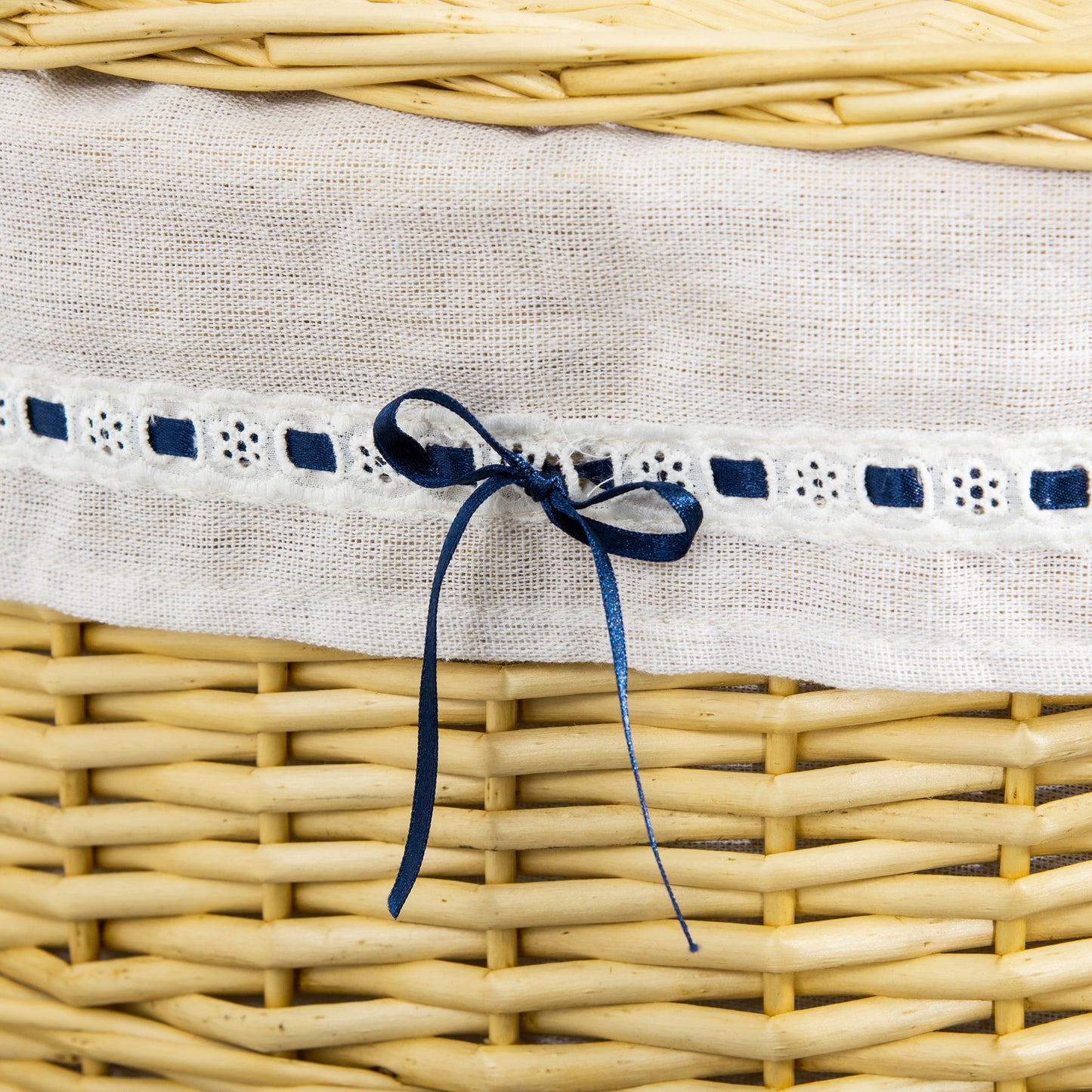 HOMCOM Wäschekorb aus Weide mit Deckel Wäschesammler mit Griff, herausnehmbarer Wäschesack, Laundry Baskets Wäschebox für Badezimmer Waschküche Schlafzimmer Natur