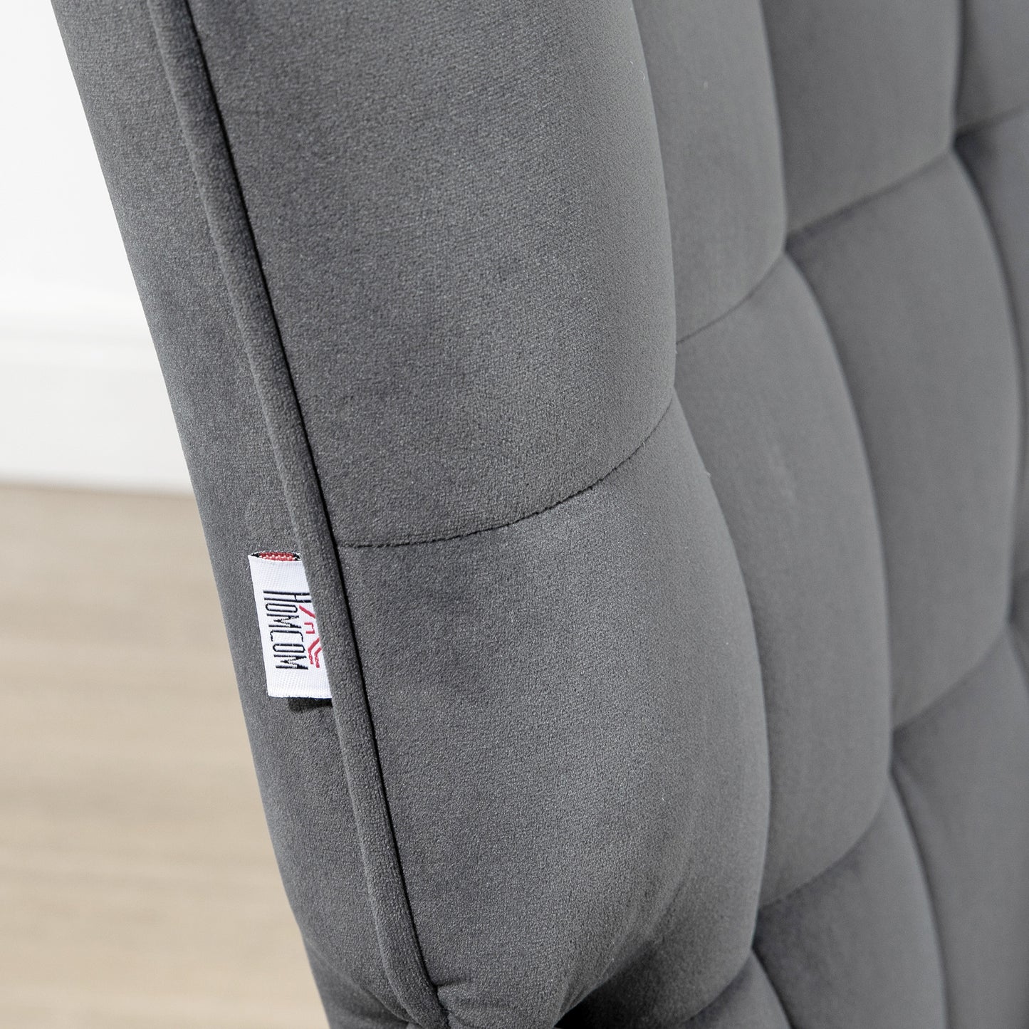 HOMCOM Relaxsessel mit Ottomane Sessel mit Fußhocker, 2-teiliges Set, Grau