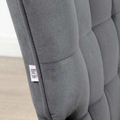 HOMCOM Relaxsessel mit Ottomane Sessel mit Fußhocker, 2-teiliges Set, Grau