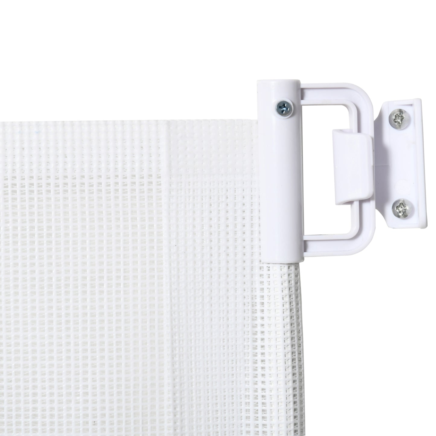 PawHut Treppenschutzgitter 115 cm Hunde Türschutzgitter Treppenschutz Sicherheitstrennwand Trennwand Türschutz ausziehbar treppenschutzrollo Rollo Einrollbar kunststoff Weiß