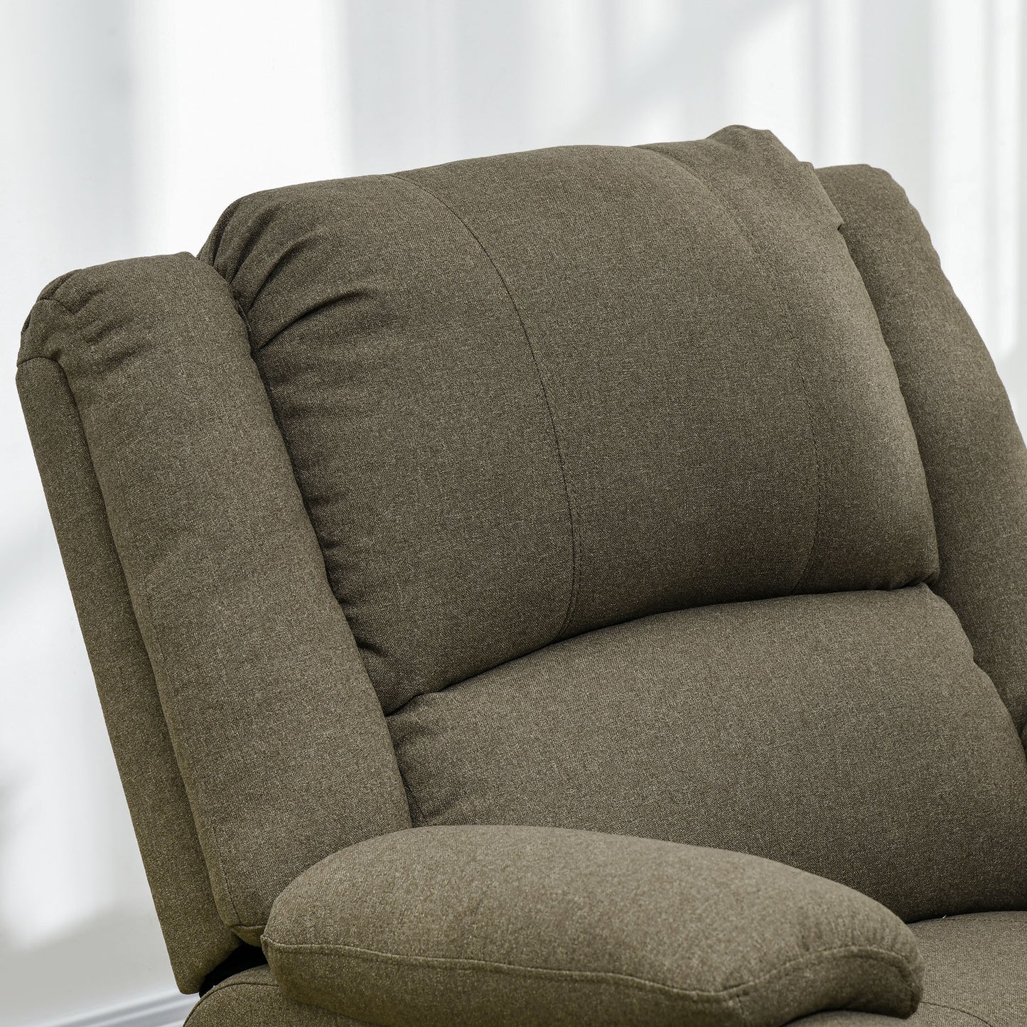 HOMCOM Relaxsessel, Liegefunktion und Fußstütze, verstellbar, bis 150 kg, Stahlrahmen, 90 x 96 x 98 cm, Braun