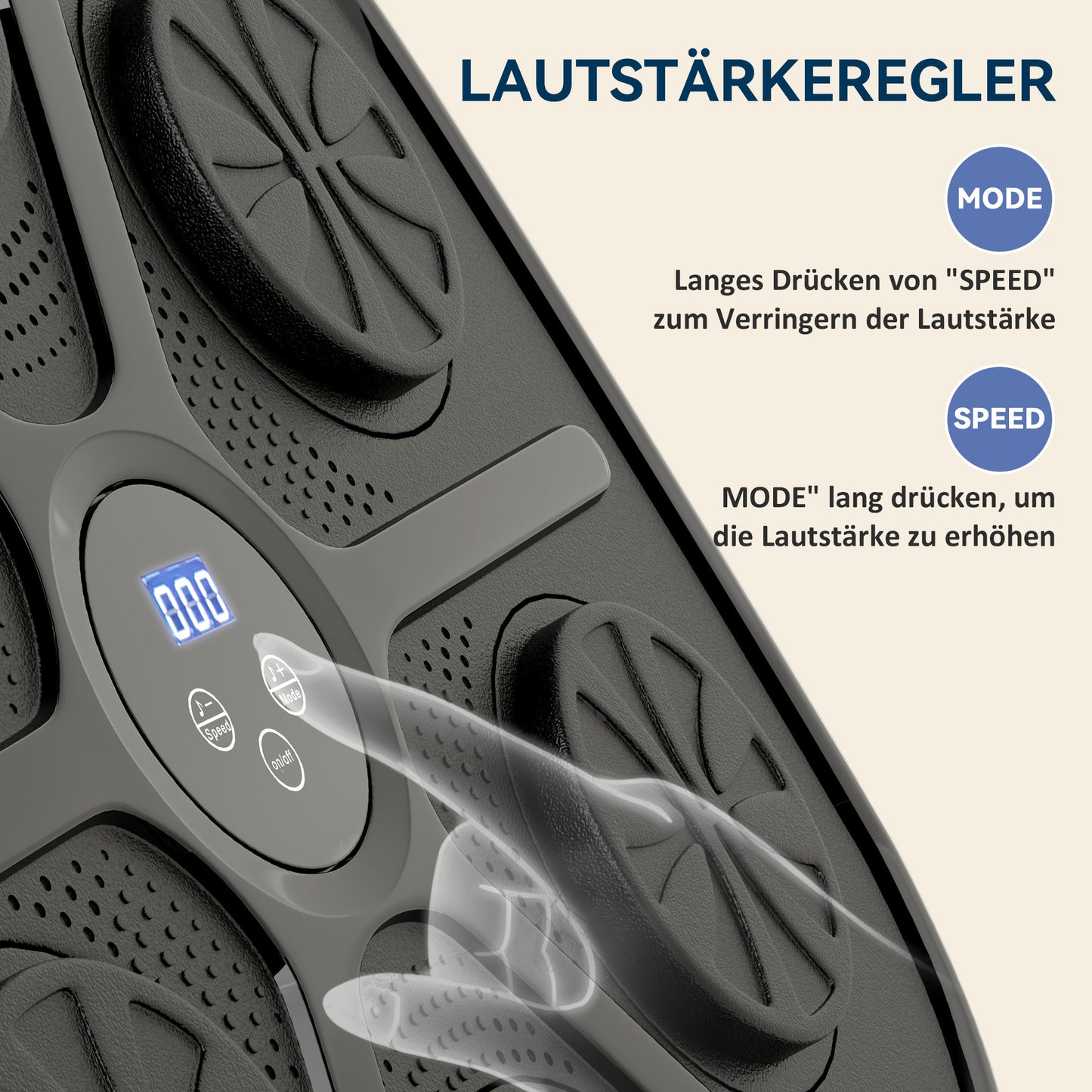 SPORTNOW Musik-Boxmaschine, Rhythmisches Boxgerät, 9 Modi, Bluetooth, LED-Lichter, mit Boxhandschuhen, Schwarz