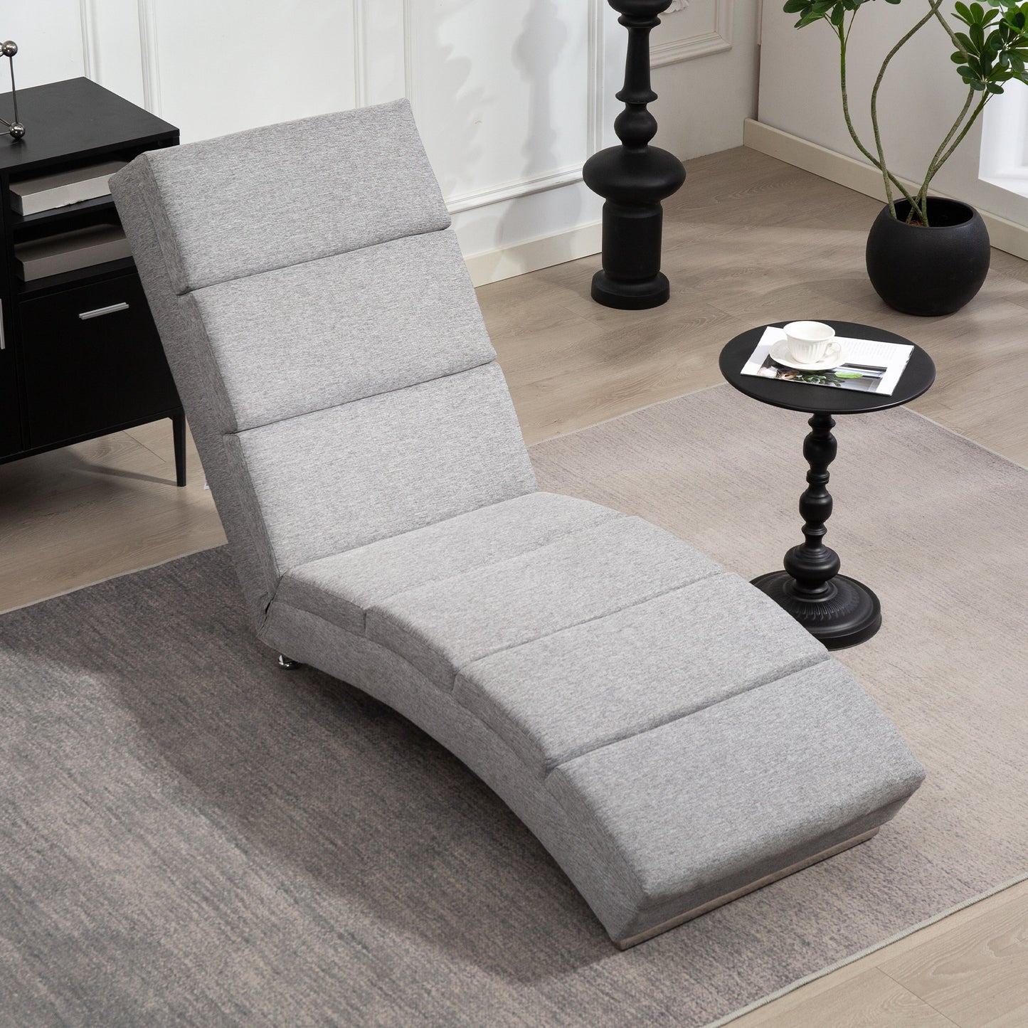 HOMCOM Polstersessel mit Rückenlehne, Relaxsessel mit Stahlbeinen & dicker Polsterung, für Wohnzimmer, Schlafzimmer, Hellgrau