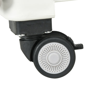 HOMCOM Einkaufstrolley Treppensteiger Mobil Transportbox, klappbar, Teleskopgriff, bis max. 65 Kilo belastbar, Weiß