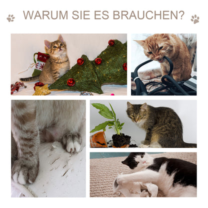 PawHut Katzenkratzbaum Katzenbaum Katzenspielzeug Kletterbaum Sisal Polster Liegefläche mit Ball Natur 71,5 x 49,5 x 120 cm
