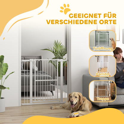 PawHut Türschutzgitter Hund، 76-104 سم Absperrgitter ohne Bohren، Treppengitter