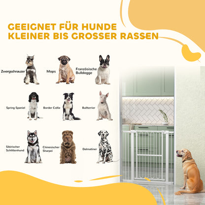 PawHut Türschutzgitter Hund، 76-104 سم Absperrgitter ohne Bohren، Treppengitter