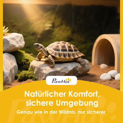 PawHut Schildkrötenhaus aus Holz Schildkrötengehege mit Haupthäusern aufklappbarem Oberseite 91x60,5x32 سم، أزرق