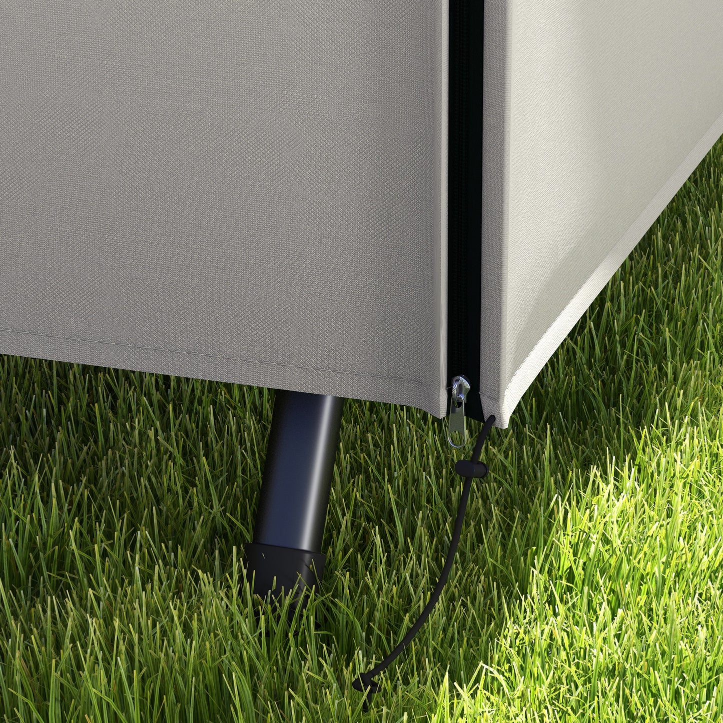 Outsunny Schutzhülle für Gartenschaukel, reißfest, wetterfest, Tex-Lock-System, 205x124x164 cm, Grau